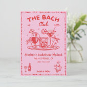 Pool Party Cute Cocktail Bachelorette Invitation (Debout devant)