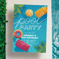 Pool Party Elk jaar Moderne Tropische Dag
