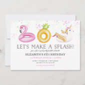 Pool Party Floatie Anniversaire Photo Invitation (Devant)