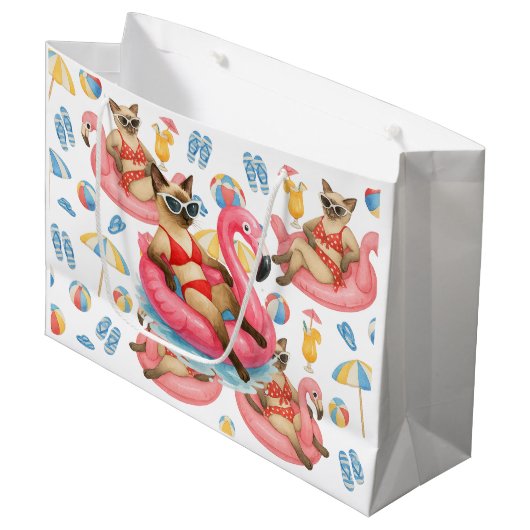 Pool Party for Siamese Cat lovers Groot Cadeauzakje (Voorkant Gekanteld)