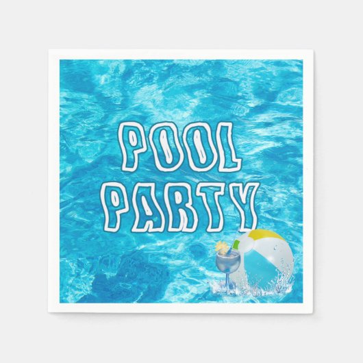 Pool Party Fun Napkins Servet (Voorkant)
