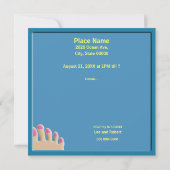 Pool Party Funny Feet Cocktail mignon Invitation (Dos)