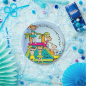 Pool Party Gepersonaliseerd Bedankt Verjaardagspap Papieren Bordje (Feest)