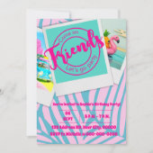 Pool Party Girl, Pink Anniversday Party Invitation (Devant)