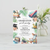 Pool Party Graduation Kaart (Staand voorkant)