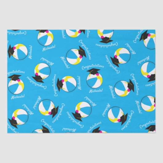 Pool Party Graduation Party Tissuepapier (Voorkant)