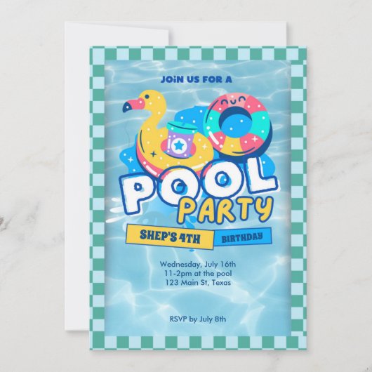 pool party invitation (Devant)