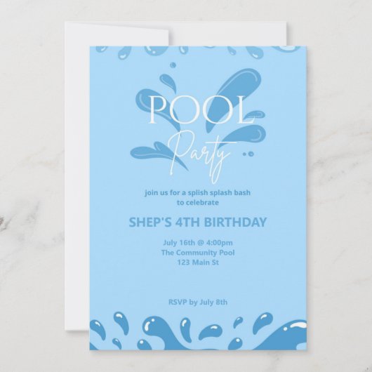 pool party invitation (Devant)