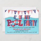 Pool Party Invitation 4e juli Kaart (Voorkant)
