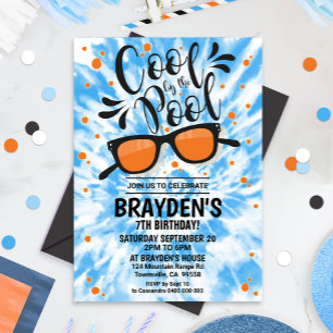 Pool Party Invitation Boy Cool van Pool Party by P Kaart