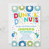 Pool Party Invitation Dunk and Donuts Pool Party Kaart (Voorkant)