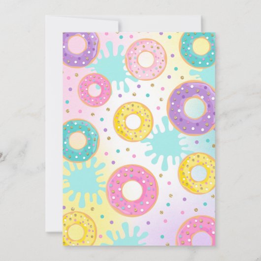 Pool Party Invitation Dunk and Donuts Pool Party Kaart (Achterkant)