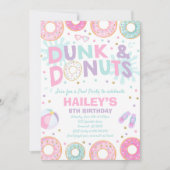Pool Party Invitation Dunk and Donuts Pool Party Kaart (Voorkant)