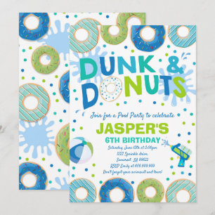 Pool Party Invitation Dunk Et Donuts Pool Party
