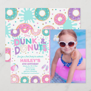 Pool Party Invitation Dunk Et Donuts Pool Party