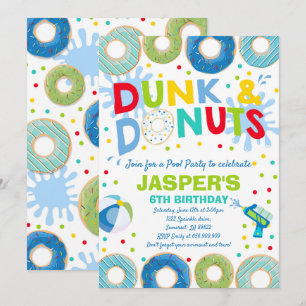 Pool Party Invitation Dunk Et Donuts Pool Party