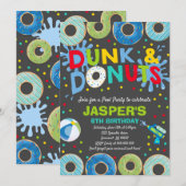 Pool Party Invitation Dunk Et Donuts Pool Party (Devant / Derrière)