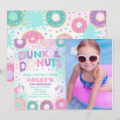 Pool Party Invitation Dunk Et Donuts Pool Party (Devant / Derrière)
