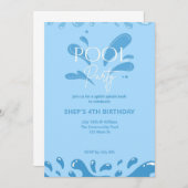 pool party invitation kaart (Voorkant / Achterkant)