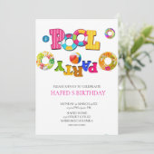 Pool Party Invitation Pool Party Anniversaire Invi (Debout devant)