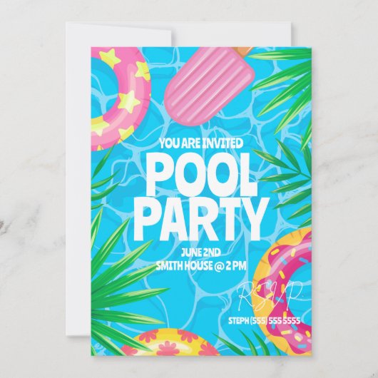 Pool Party Kaart (Voorkant)