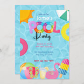 Pool Party Kaart (Voorkant / Achterkant)