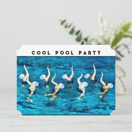 Pool Party Kaart (Staand voorkant)