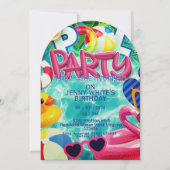 Pool party kids invitation  (Devant)