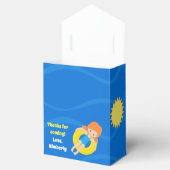 Pool party kinderen Birthday Cute Custom Redhead G Bedankdoosjes (Geopend)