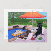 Pool Party Labradors 2 Painting Briefkaart (Voorkant / Achterkant)