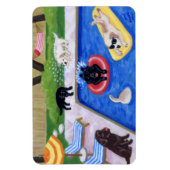 Pool Party Labradors Leuk Schilderen Magneet (Verticaal)