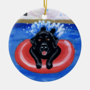 Pool Party Labradors Schilderversiering Keramisch Ornament