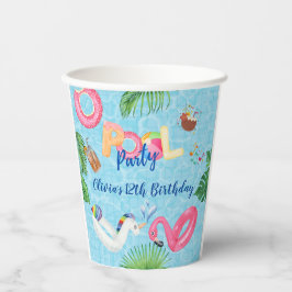 Pool Party Papieren Bekers