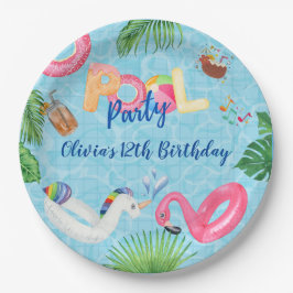 Pool Party Papieren Bordje