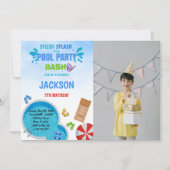 Pool Party Pool Invitations d'anniversaire avec ph (Devant)