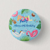 Pool Party Ronde Button 3,2 Cm (Voorkant)