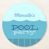 Pool Party Ronde Kartonnen Onderzetter (Voorkant)