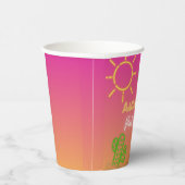 Pool Party Roze Neon papieren bekers (Rechts)