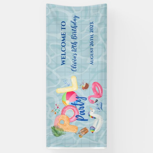 Pool Party Spandoek (Verticaal)