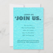 Pool Party Splish Splash Invitation Kaart (Achterkant)