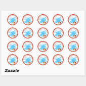 Pool Party-stickers Ronde Sticker (Vel)
