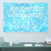 Pool party Summer party Beach bruiloft blauw water Spandoek (Beurs)