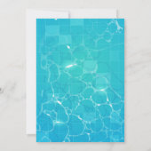 Pool Party Tout âge Anniversaire Invitation (Dos)