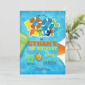 Pool Party Uitnodiging - Pool / Zomer Uitnodiging (Staand voorkant)