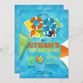 Pool Party Uitnodiging - Pool / Zomer Uitnodiging (Voorkant / Achterkant)