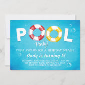 Pool party uitnodiging Verjaardag uitnodiging zome (Voorkant)
