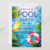 Pool Party | Uitnodiging voor zwemvogels (Voorkant)