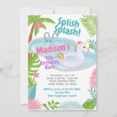 Pool Party Unicorn - uitnodiging (Voorkant)
