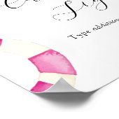 Pool Party Verjaardag Aangepaste tekst teken Poster (Hoek)