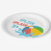 Pool Party Verjaardag Decor Supplies Papieren Bordje (Gekanteld)